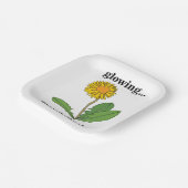 Paardenbloem Bloemen Partij Papieren Bordje (Gebogen)