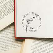 Paardenbloem bloemenboek uit de bibliotheek van po  zelfinktende stempel