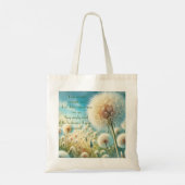 Paardenbloem Blowball & Quote #2 Tote Bag (Achterkant)