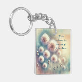 Paardenbloem Blowball & Quote Sleutelhanger (Voorkant Links)