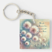 Paardenbloem Blowball & Quote Sleutelhanger (Voorkant)