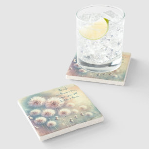 Paardenbloem Blowball & Quote Stenen Onderzetter