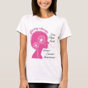 Paardenbloem Borstkanker Bewustzijn Roze Lint T-shirt