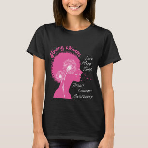Paardenbloem Borstkanker Bewustzijn Roze Lint T-shirt