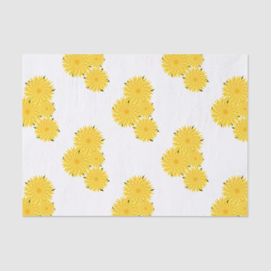 Paardenbloem bos grafisch patroon tissuepapier (Voorkant)