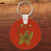 Paardenbloem Botanische Illustratie Sleutelhanger (Voorkant)