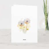 Paardenbloem Bruiloft Bedankkaart (Achterkant)