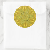 Paardenbloem caleidoscoop ronde sticker (Tas)
