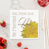 Paardenbloem Country Wedding Eat Drink Getrouwd wo Servet (Insitu)