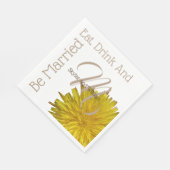 Paardenbloem Country Wedding Eat Drink Getrouwd wo Servet (Hoek)