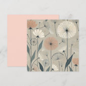 Paardenbloem Dandies Print Design Feestdagenkaart (Voorkant / Achterkant)