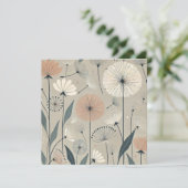 Paardenbloem Dandies Print Design Feestdagenkaart (Staand voorkant)