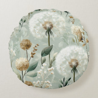 Paardenbloem Design Serie #18 Rond Kussen