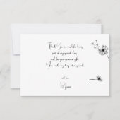 Paardenbloem eerste verjaardag bedankkaart (Voorkant)