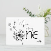 Paardenbloem eerste verjaardag kaart (Staand voorkant)