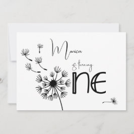 Paardenbloem eerste verjaardag kaart