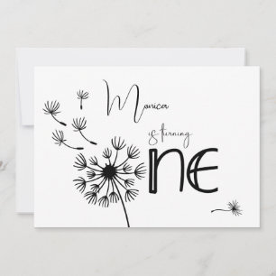 Paardenbloem eerste verjaardag kaart