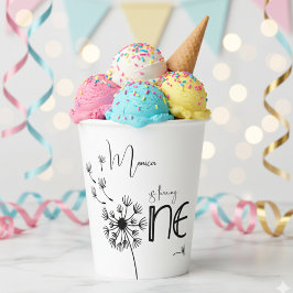 Paardenbloem eerste verjaardag papieren bekers