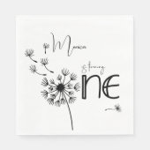 Paardenbloem eerste verjaardag servet (Voorkant)