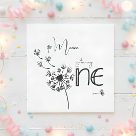 Paardenbloem eerste verjaardag servet