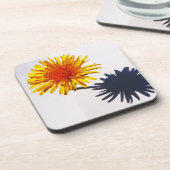 Paardenbloem en Schaduw coastercnm Bier Onderzetter (Linkerzijde)