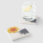 Paardenbloem en Schaduw onderzetter (Zijkant)