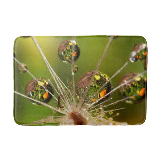 Paardenbloem en waterdruppels badmat (Voorkant)