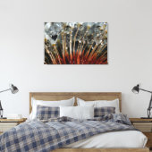 Paardenbloem en waterdruppels, CA Canvas Afdruk (Insitu (Slaapkamer))
