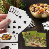 Paardenbloem en waterdruppels pokerkaarten (Insitu)