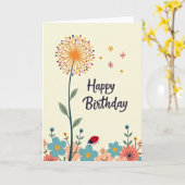 Paardenbloem Feestelijke Kaart (Gele Bloem)