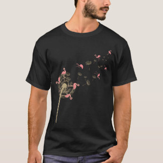 Paardenbloem Flamingoropical Bird retro T-shirt