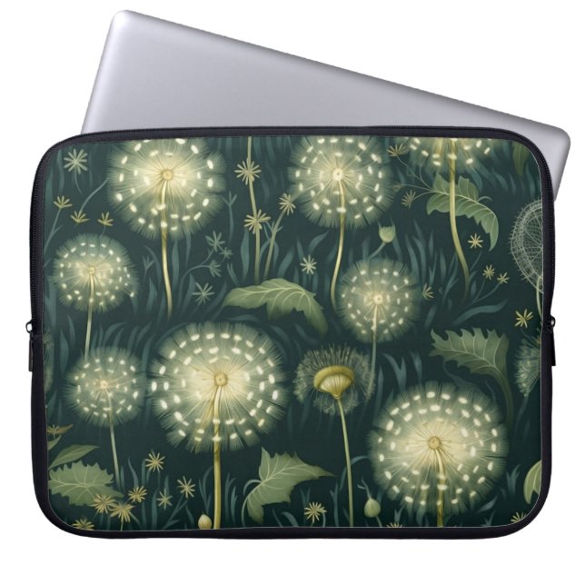 Paardenbloem fluistert laptop sleeve (Voorkant)