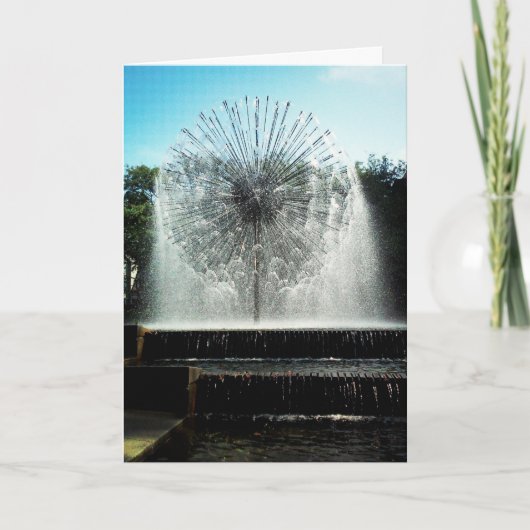 "Paardenbloem Fontein" Verjaardag Kaart (Voorkant)