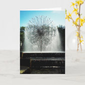 "Paardenbloem Fontein" Verjaardag Kaart (Gele Bloem)