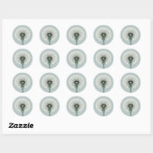 Paardenbloem gat zaad ronde sticker (Vel)