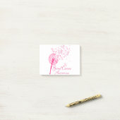 Paardenbloem Gelofte Hoop Liefde Borstkanker Bewus Post-it® Notes (Op bureau)