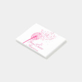 Paardenbloem Gelofte Hoop Liefde Borstkanker Bewus Post-it® Notes (Schuin)