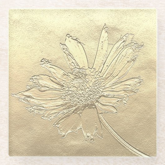 Paardenbloem glazen onderzetter (Voorkant)