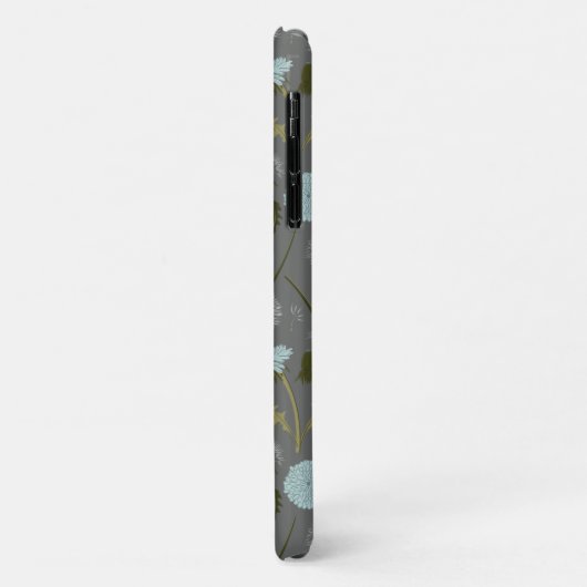 Paardenbloem grijs blauw bloemmotief Case-Mate iPhone case (Achterkant/links)