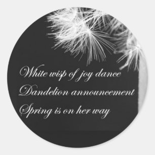 Paardenbloem Haiku Sticker
