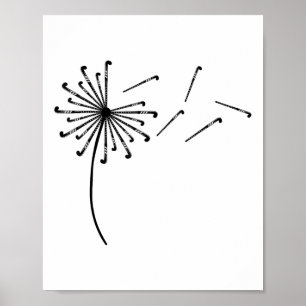 Paardenbloem Hockey Stick Shirt Voor Field Hockey  Poster