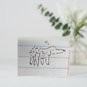 Paardenbloem hond briefkaart (Staand voorkant)