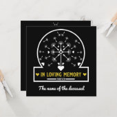 Paardenbloem in de wind ter liefdevolle herinnerin kaart (Voorkant / Achterkant in situ)