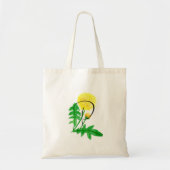 Paardenbloem in waterverf met initiaal 1 kant tote bag (Voorkant)