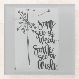 Paardenbloem inspiratie glazen onderzetter