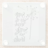 Paardenbloem inspiratie glazen onderzetter (Achterkant)