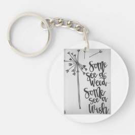 Paardenbloem inspiratie - wiet/wens sleutelhanger