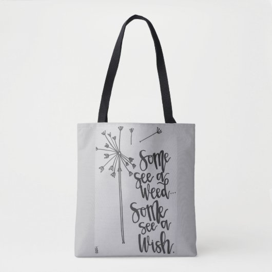 Paardenbloem inspiratie - wiet/wens tote bag (Voorkant)