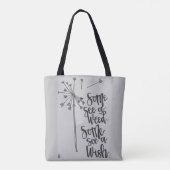 Paardenbloem inspiratie - wiet/wens tote bag (Achterkant)