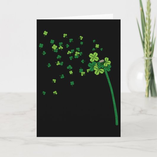 Paardenbloem Klaverblad St. Patrick Iers R Kaart (Voorkant)
